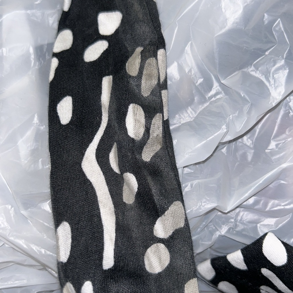 New DVF Target Black Midi Sea Spots L/S Wrap Dress SMALL Diane Von Furstenberg - Picture 9 of 12